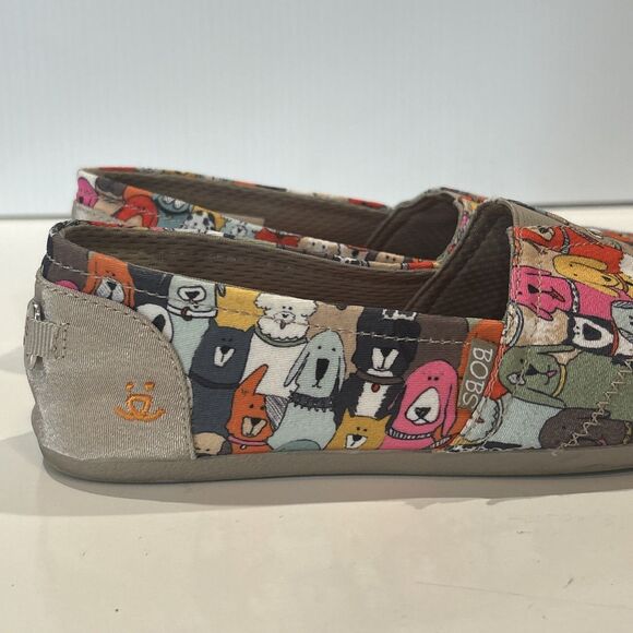 Bob's for Dogs Canvas Flats Slip on Shoes Sketchers Memory Foam Women's 8 - Picture 2 of 12